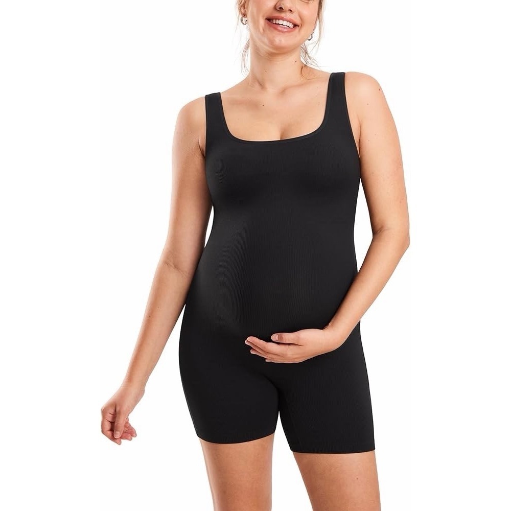 Isabel‎ Maternity by Ingrid & Isabel Black Maternity Short Unitard XXL NWT